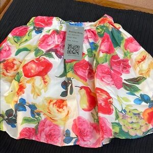 Bonny Billy Floral Skirt with Red and Yellow